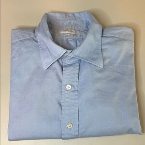 Hamilton Men’s Blue Button Down Dress Shirt Estimated Size XL